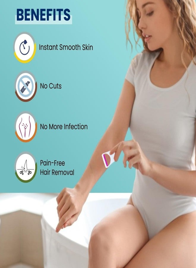Acupunctoreum Bikini Shaving Razor For Women,Under Arms, Hand, Leg, Thai Hair Cleaner Waxing for Women, Bikini Shaving Razor For Women & girls (Pack of 3) - Image 4